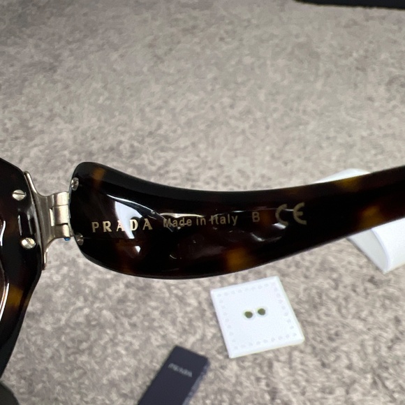 PRADA SUNGLASSES WOMEN'S BUTTERFLY STYLE HAVANA W/ BROWN GRADIENT LENS PR09TS-2A - Picture 13 of 16